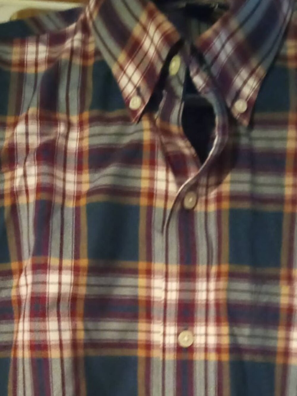 lands' end no iron twill mens dress shirt 15-15.5 traditional fit